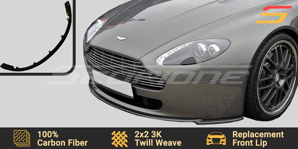 New Fit For Aston Martin Vantage V8 Carbon Fiber Front Lip Bumper - Bras -  AliExpress