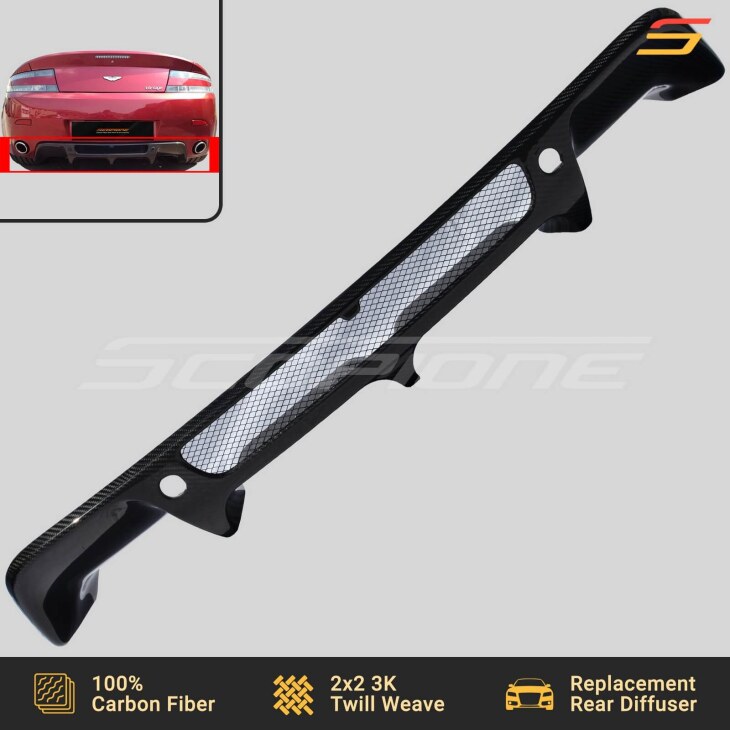 Scopione Carbon Bumper Diffuser: Aston Martin 06-12 V8 Vantage