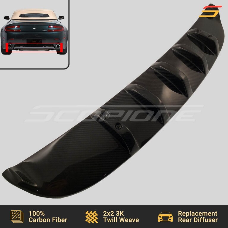 Scopione Carbon Diffuser SC2 for Aston Martin 06-12 V8 Vantage
