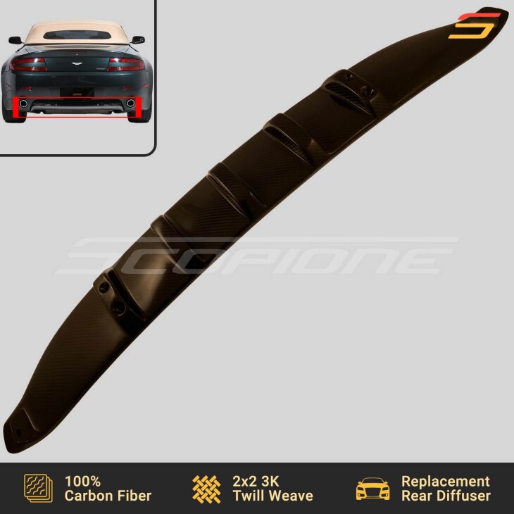 Scopione Carbon Diffuser SC2 for Aston Martin 06-12 V8 Vantage