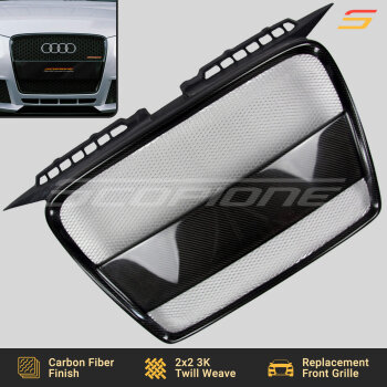 Scopione carbon fiber front bumper grille for Audi A3 8P 2004–2008 non-S-Line