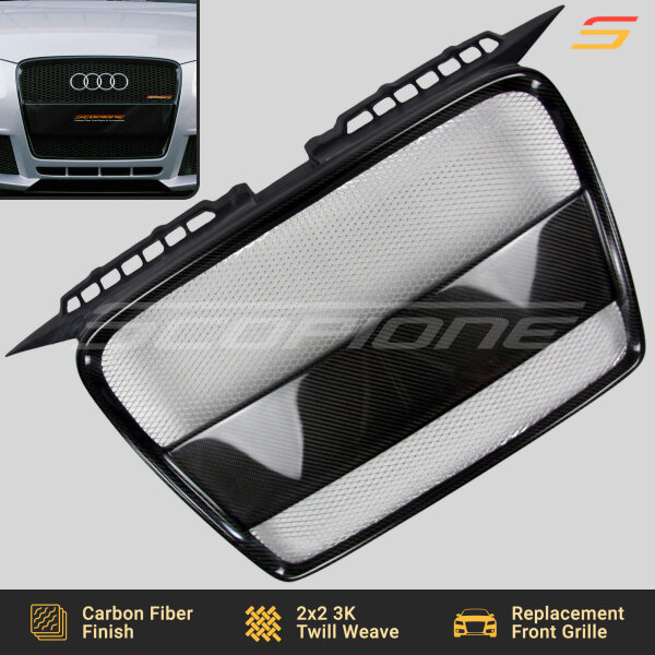 Scopione carbon fiber front bumper grille for Audi A3 8P 2004–2008 non-S-Line