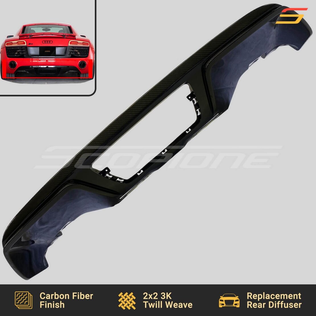 Audi R8 Carbon Fiber Rear Diffuser | Premium Aero Upgrade