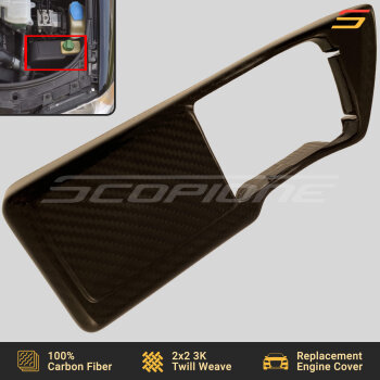Scopione carbon fiber power steering fluid reservoir cover for Audi S4 B5 A4 B5 2.7T
