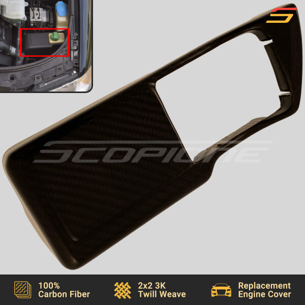 Scopione carbon fiber power steering tank engine cover for Audi S4 B5 2.7T V6 BiTurbo