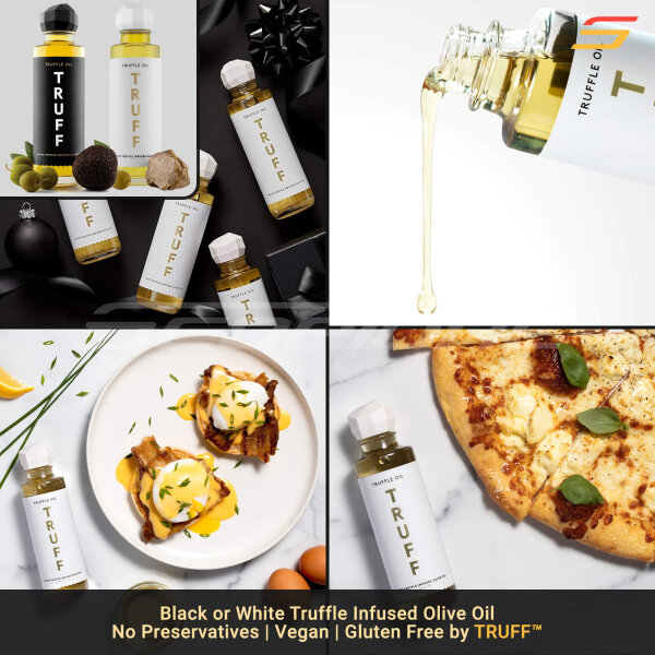 Black & White Truffle Infused Olive Oil by TRUFF - 160mL (5.4FL OZ) - Image 11