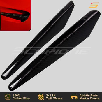 Carbon Fiber Fender Side Marker Covers for BMW 08-13 3 Series M3 - E90 E92 E93