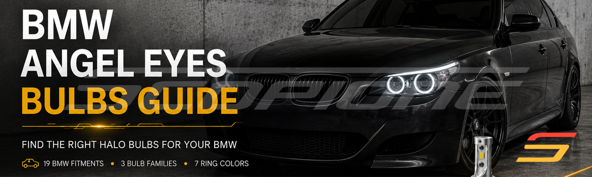 BMW Angel Eyes Bulbs Guide by Scopione – 5 Series with white LED halos