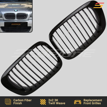Scopione Carbon Fiber Pre-LCI Kidney Grilles for BMW E46 Coupe and M3