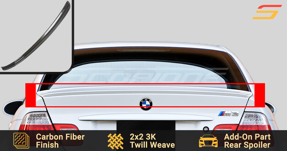 Scopione Carbon Fiber Rear SC2 Trunk Spoiler for BMW 3 Series E46 Coupe