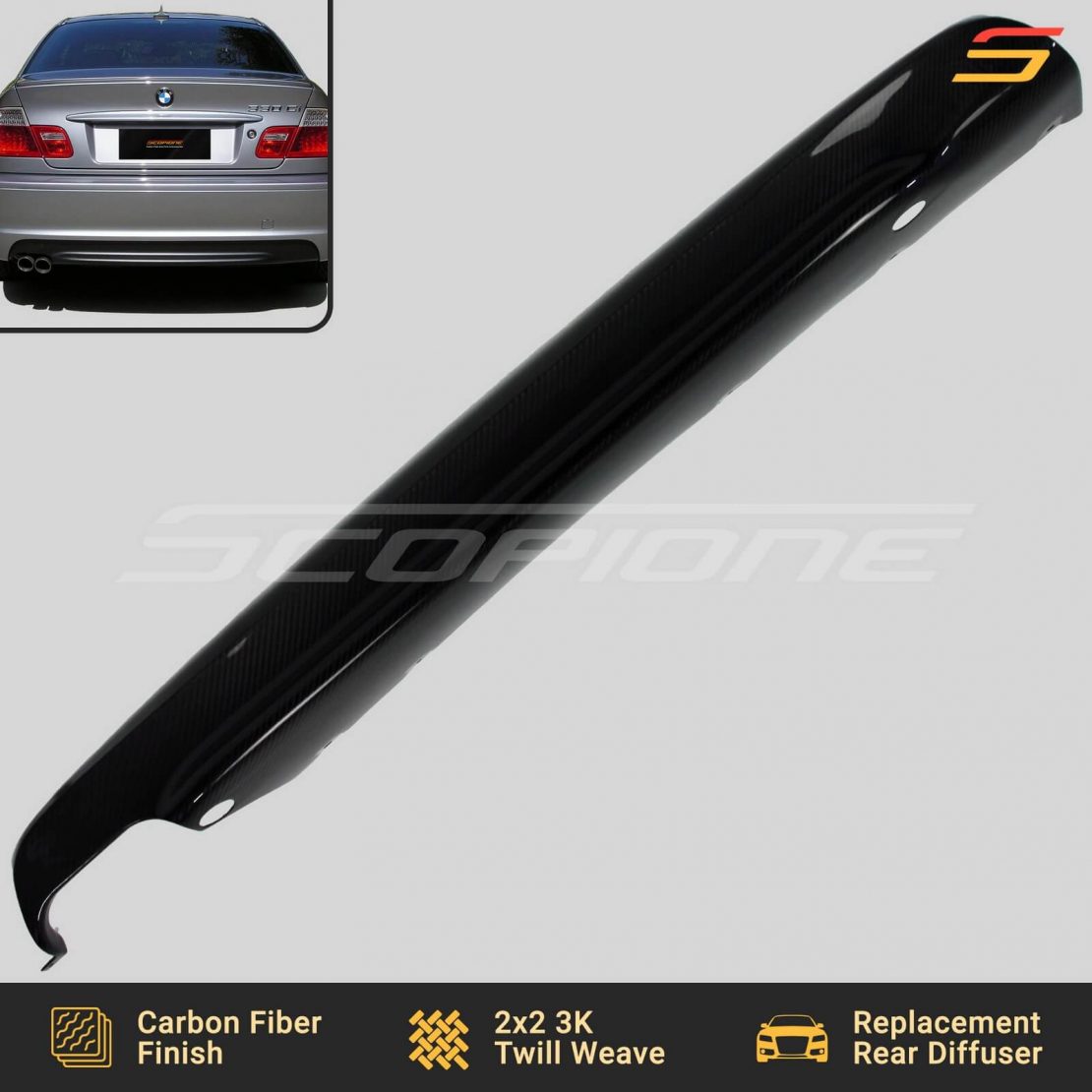 Best Selling Online Bmw Csl E46 M3 Rear Fiber Diffuser For Style Sale 