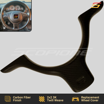Scopione carbon fiber lower steering wheel cover trim for BMW M3 E46 and M5 E39