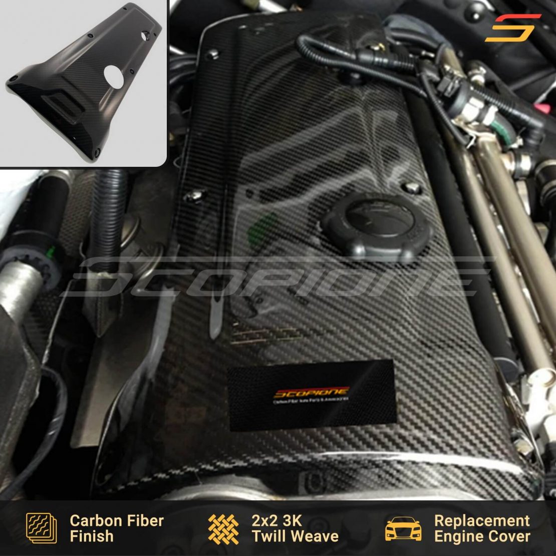 Scopione Carbon Fiber Engine Cover For M3 E46 Z4m E85 E86 S54