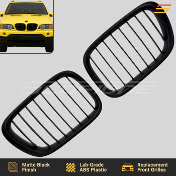 Scopione Matte Black Pre-LCI Kidney Grille Set for BMW 00-03 X5 E53