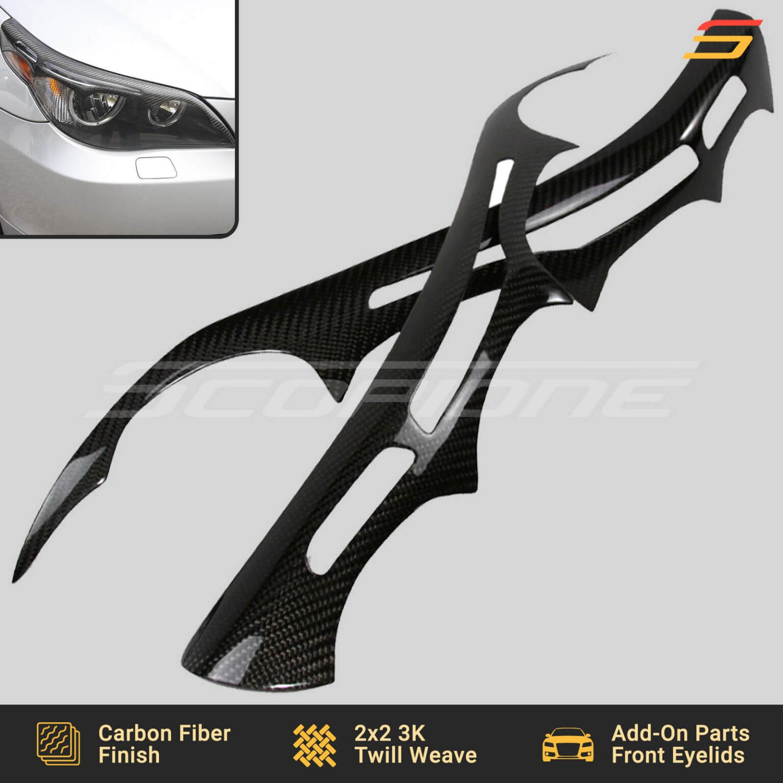 Scopione Carbon Fiber Headlight Eyelids for BMW 5 Series E60 M5