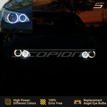 Angel Eyes Headlight LED Bulbs for BMW 04-07 5 Series - E60 E61 M5 Pre-LCI