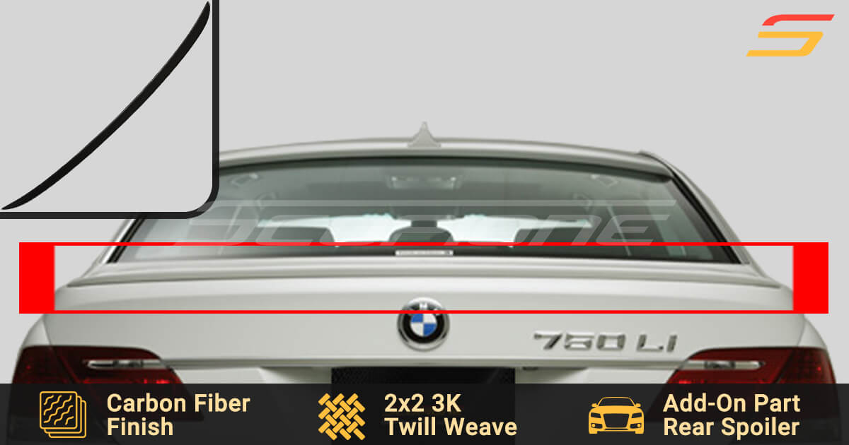 Carbon Fiber Rear Trunk Spoiler for BMW E65 E66 7 Series by Scopione