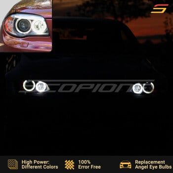 BMW 08-13 1 Series 1M E82 E88 Angel Eyes Halo H8 LED Bulbs