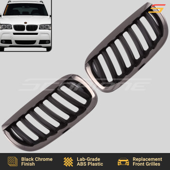 Scopione Black Chrome Pre-LCI Kidney Grille Set for BMW 04-06 X3 E83