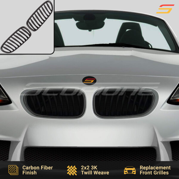 Scopione Carbon Fiber Kidney Grilles Installed on BMW Z4 E85 E86 Roadster Coup