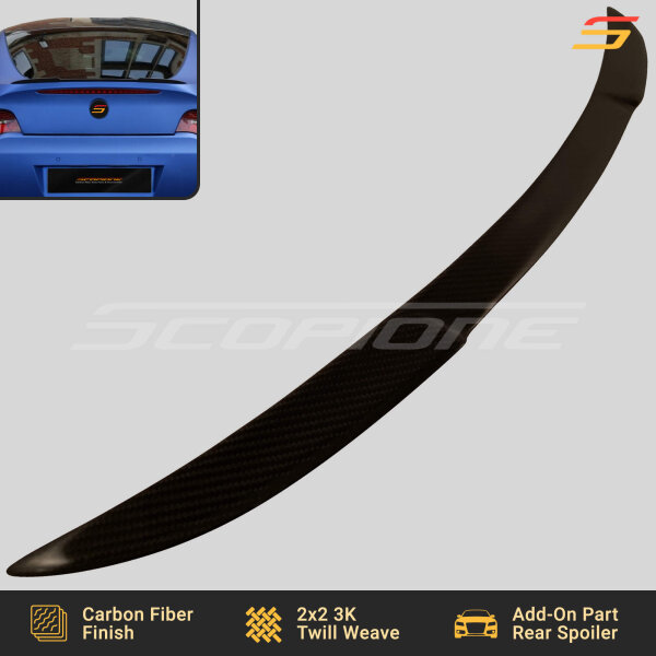 Angled View of Scopione Carbon Fiber Rear Spoiler for BMW Z4 E86 Coupe