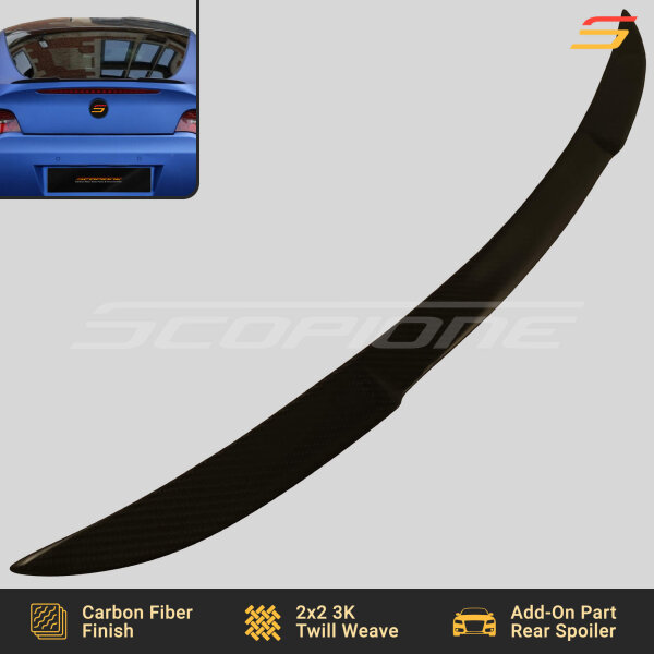 Top View of Scopione Carbon Fiber Rear Trunk Spoiler for BMW Z4 E86 Coupe