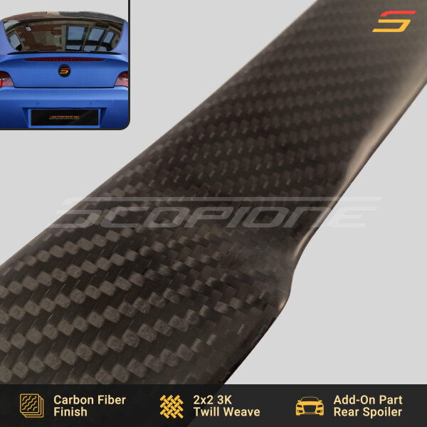 Close-Up of Carbon Fiber Weave on Scopione Trunk Spoiler for BMW Z4 E86