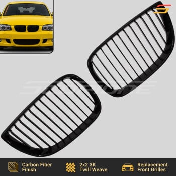 Carbon Fiber Pre-LCI Kidney Grille Set for BMW 04-07 1 Series – E87