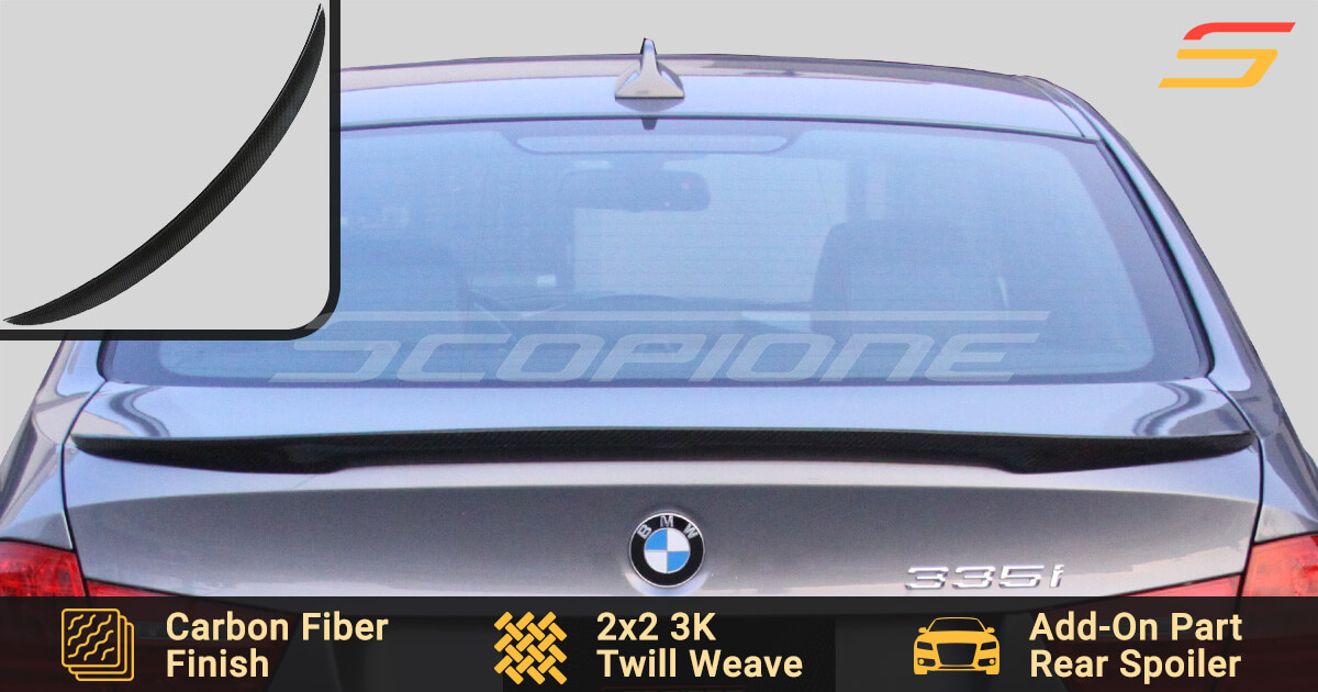 Scopione Carbon Fiber Rear SC5 Trunk Spoiler for BMW 3 Series E90