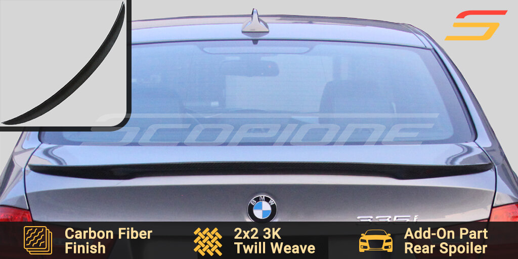 Scopione Carbon Fiber Rear SC5 Trunk Spoiler for BMW 3 Series E90