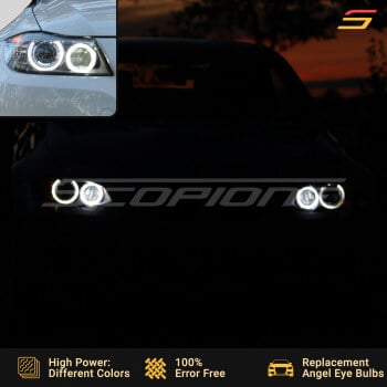 BMW 09-11 3 Series M3 E90 E91 Angel Eyes Halo H8 LED Bulbs