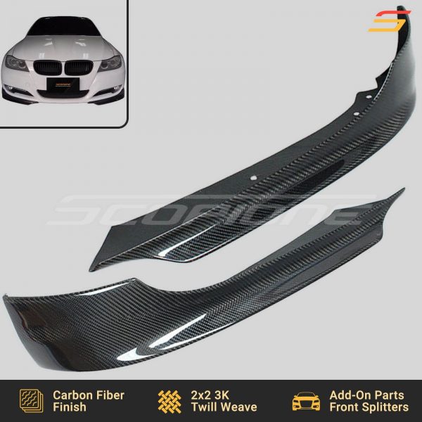 Scopione Carbon Fiber LCI Front Splitters for BMW 3 Series E90 E91