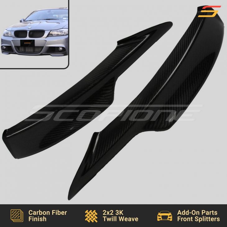 Scopione Carbon Fiber LCI M-Tech Splitters for BMW 3 Series E90 E91