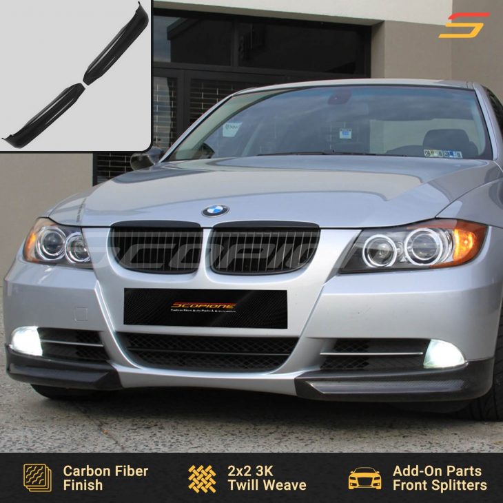 Scopione Carbon Fiber Pre-LCI Front Splitters For BMW 3 Series E90 E91