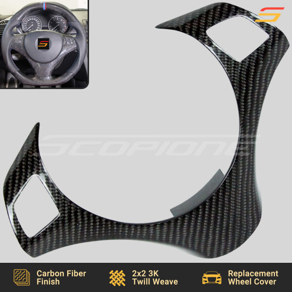 Scopione Carbon Fiber Steering Trim for BMW 1 & 3 Series E81–E93