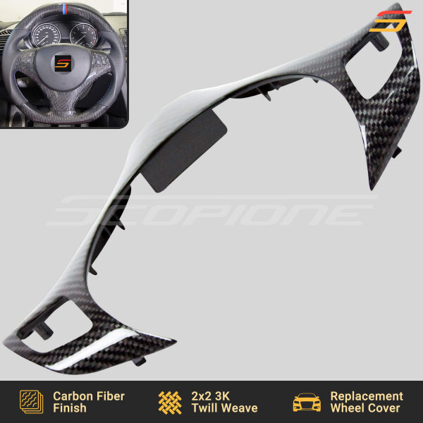 BMW X1 E84 Carbon Fiber Steering Wheel Trim by Scopione