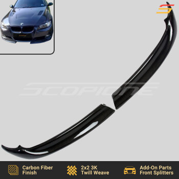 Scopione Carbon Fiber CSL Style Front Bumper Splitters for BMW E92 E93 2007–2010 Base Model