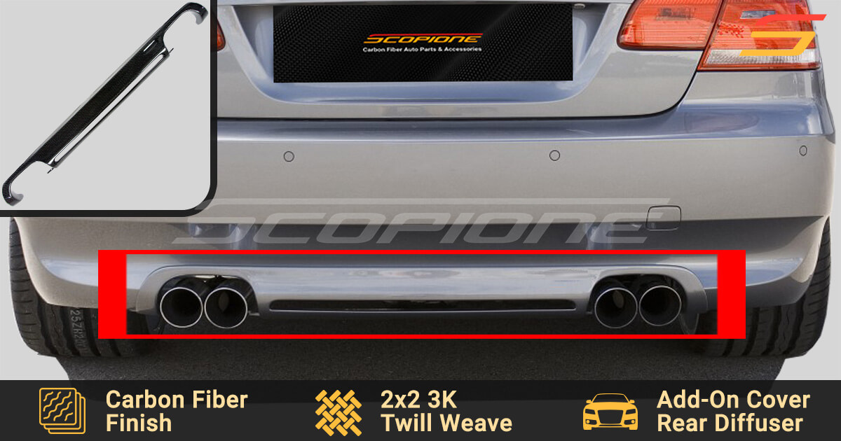 thumbnail image 2 of KEEPDSGN Rear Bumper Diffuser Lip – Black ABS, Fits E36 E46 E90 E92 E93 2 of 5