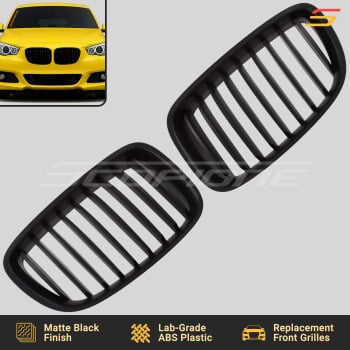 Scopione Matte Black Kidney Grille Set for BMW 10-17 5 Series GT F07