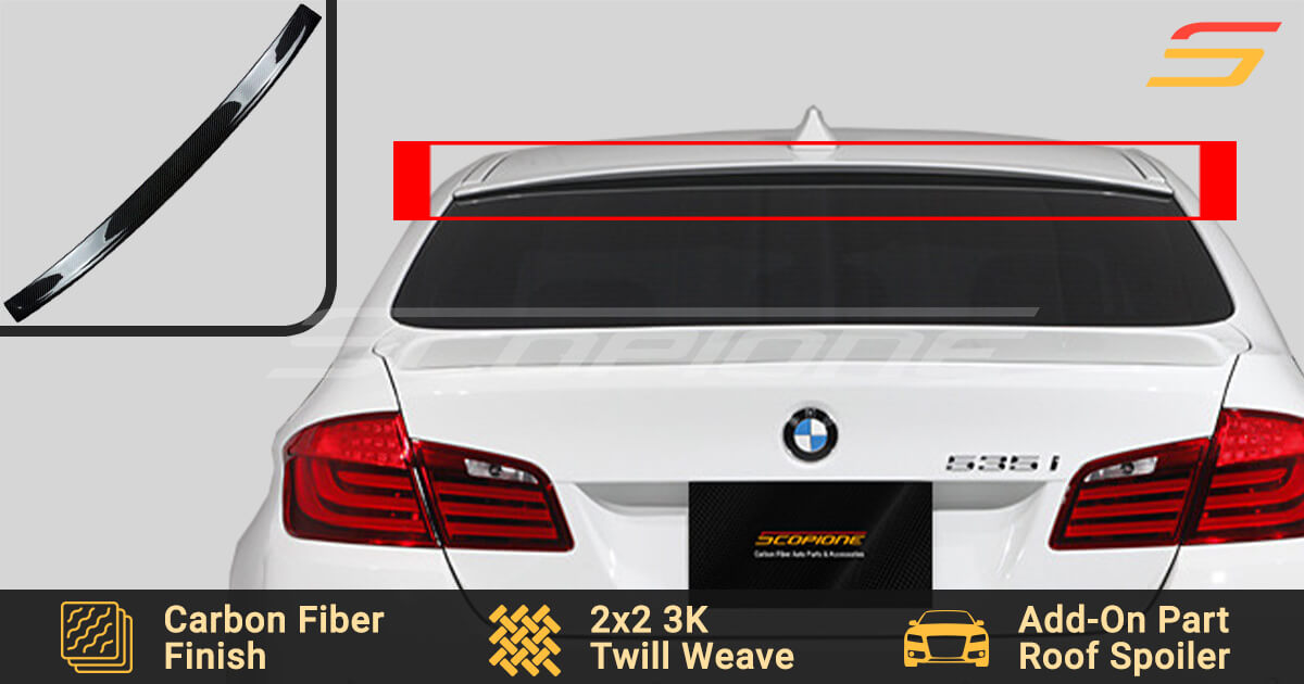 Scopione Carbon Fiber Rear Trunk Spoiler for BMW 5 Series F10