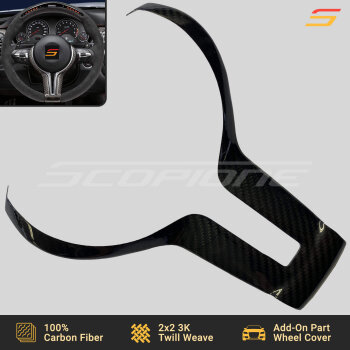 Scopione Carbon Fiber M-Sport Steering Trim for BMW F-Series 1–6 Series X5M X6M