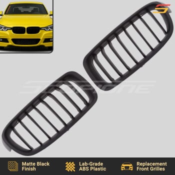 Scopione Matte Black Kidney Grille Set for BMW 12-18 3 Series F30 F31 F34