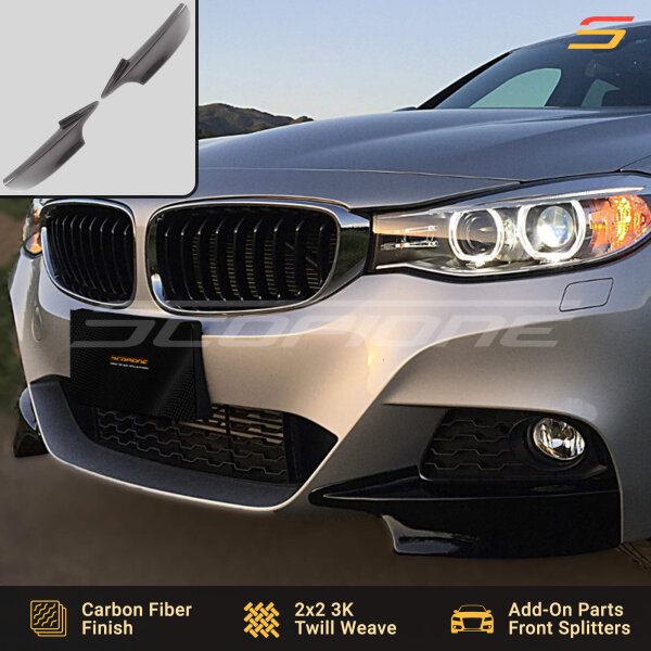 Scopione Carbon Fiber M-Sport Splitters Installed on BMW F34 GT