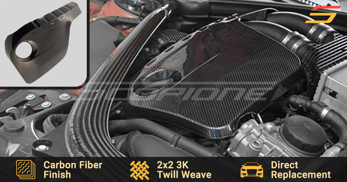 Carbon Fiber Engine Cover for BMW 15-19 M3 & 15-20 M4 by Scopione