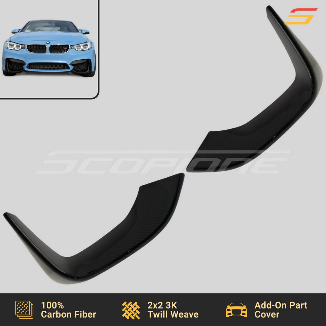 BMW M3/M4 Carbon Fiber Front Splitters – Aggressive Styling