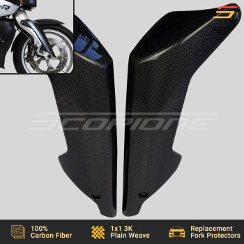 BMW 05-15 K1200R K1300R Carbon Fiber Replacement Fork Protectors Covers
