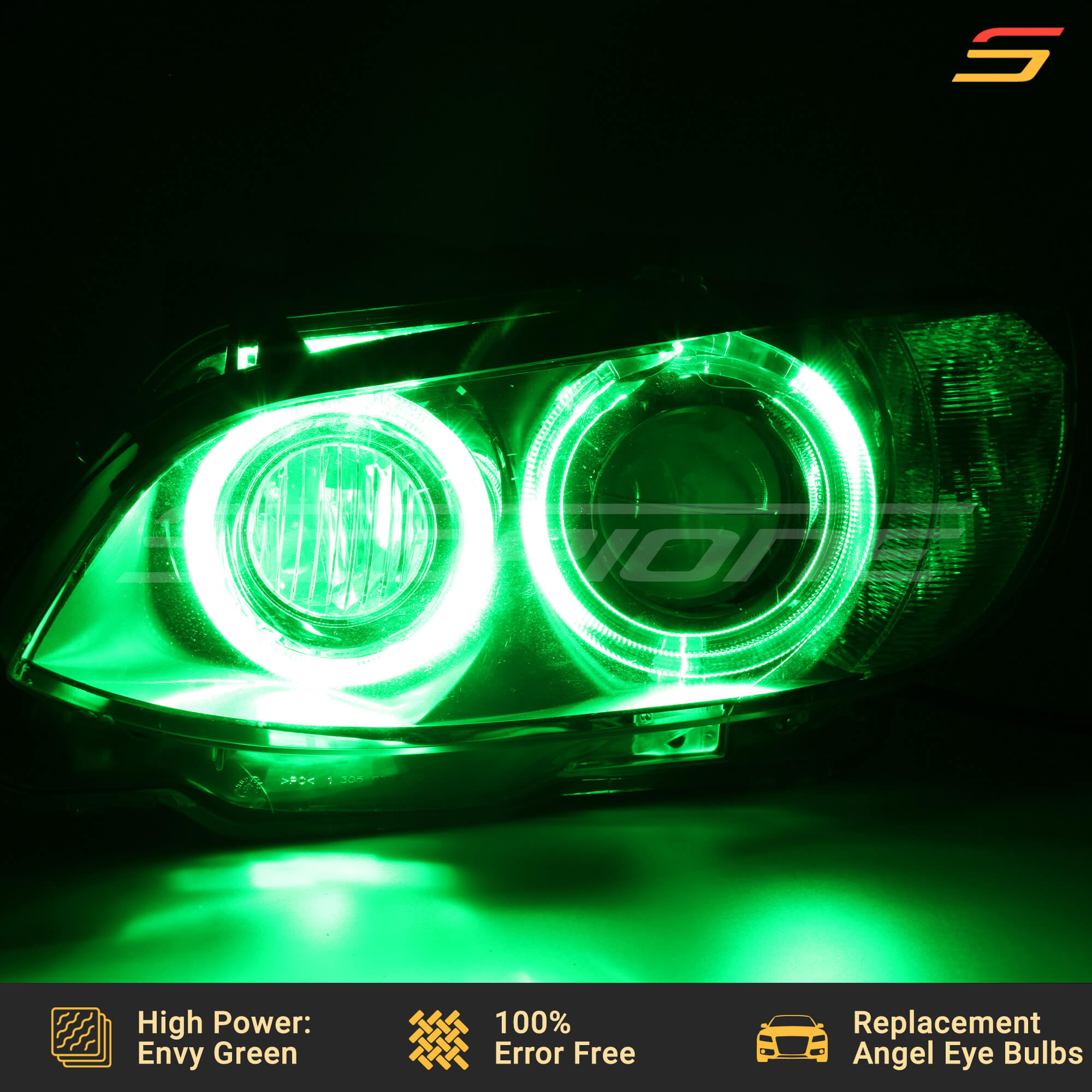 Envy Green High Power LED angel eyes halo by Scopione