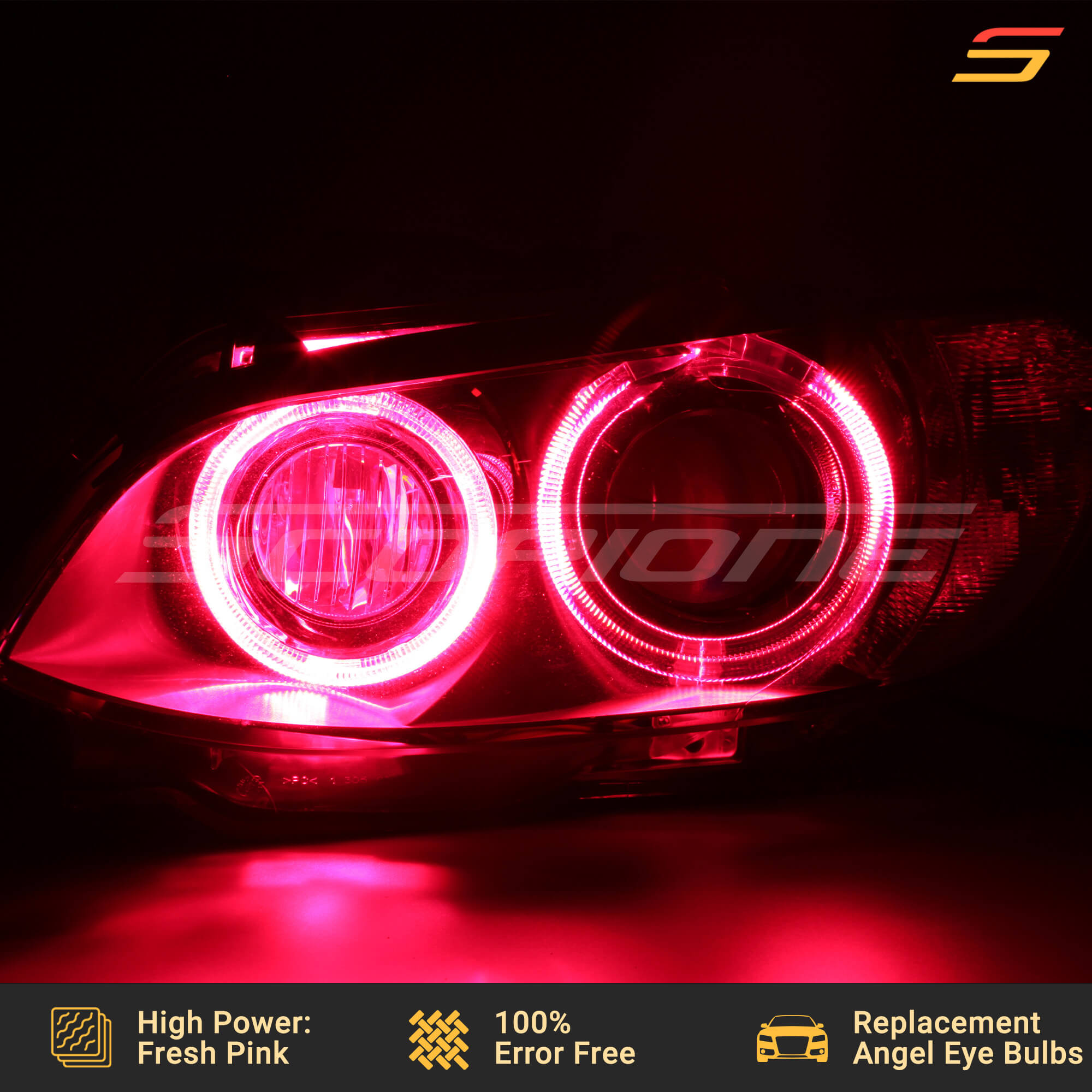 Fresh Pink High Power LED angel eyes halo by Scopione
