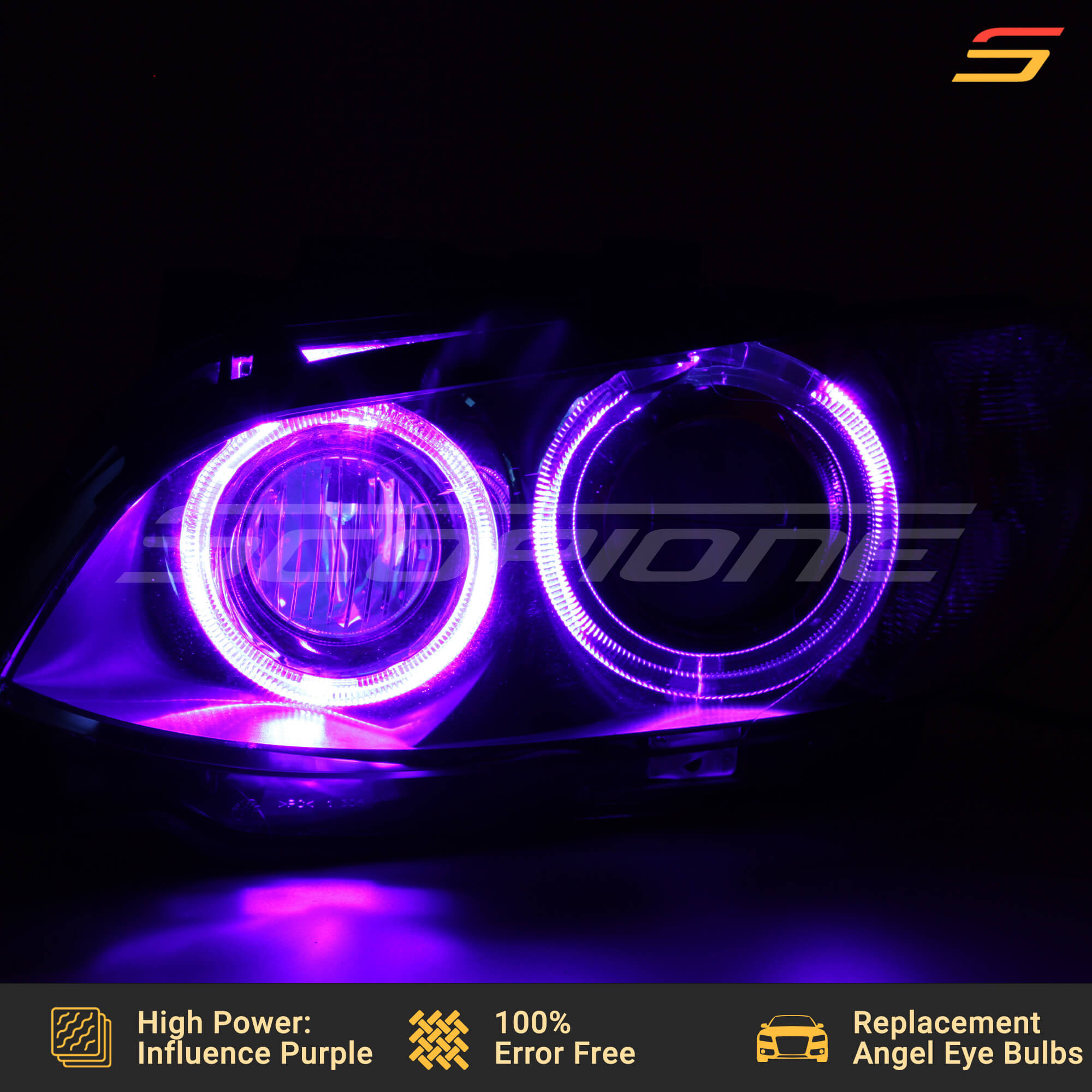 Influence Purple High Power LED angel eyes halo by Scopione