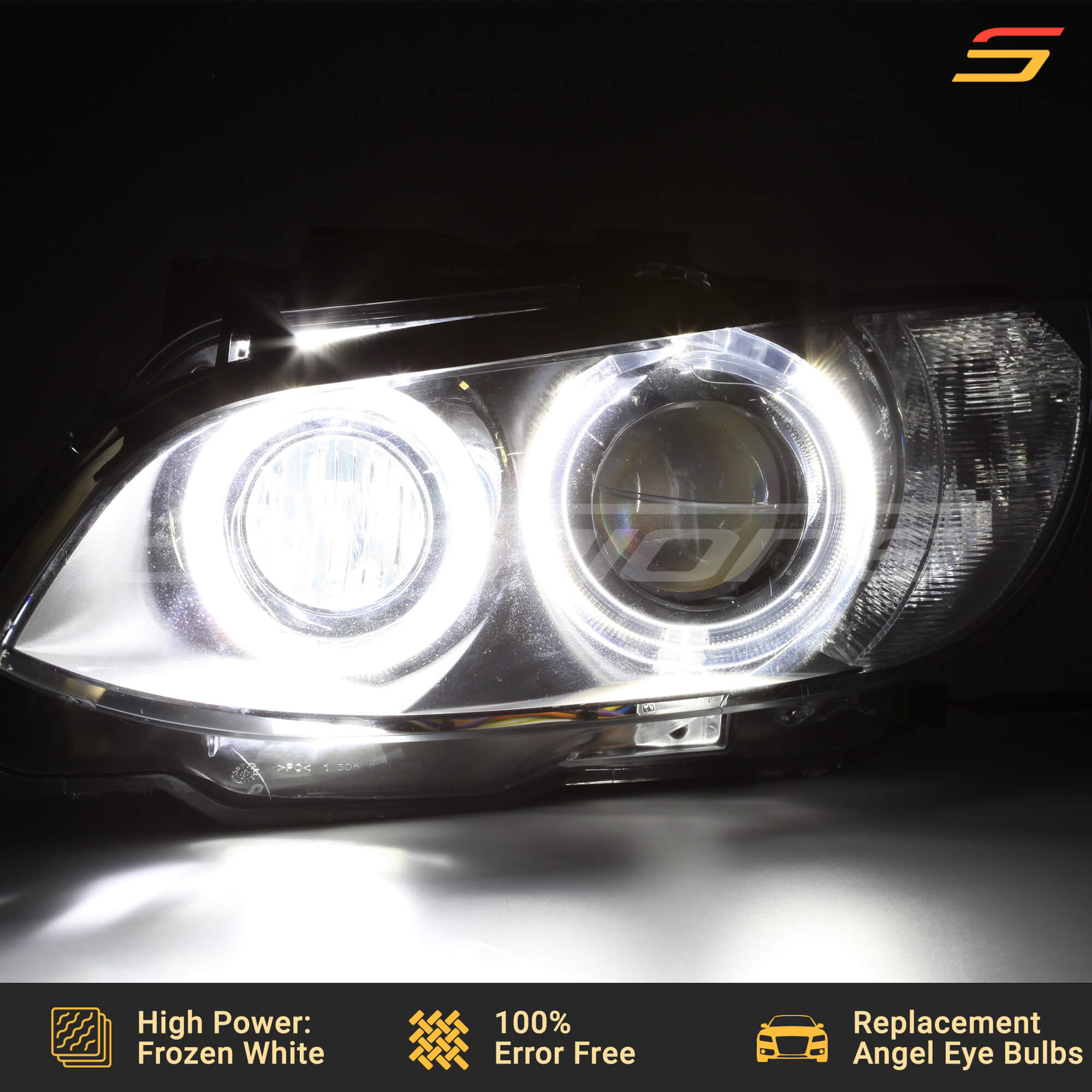 Frozen White High Power LED angel eyes halo by Scopione
